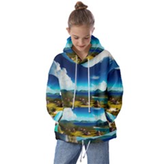 Beach Island Nature Kids  Oversized Hoodie