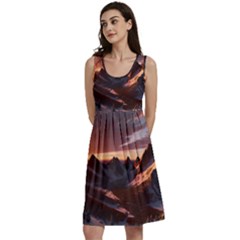 Landscape Mountains Nature Classic Skater Dress by Ravend