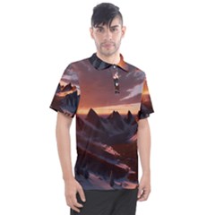 Landscape Mountains Nature Men s Polo Tee by Ravend