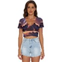 Landscape Mountains Nature V-Neck Crop Top View1