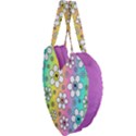 Funny Flowers Smile Face Camomile Giant Heart Shaped Tote View3