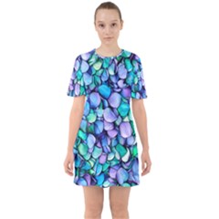 Pastel Sixties Short Sleeve Mini Dress by zappwaits