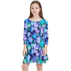 Pastel Kids  Quarter Sleeve Skater Dress by zappwaits