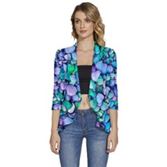 Pastel Women s 3/4 Sleeve Ruffle Edge Open Front Jacket by zappwaits