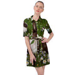 Rabbit Belted Shirt Dress by artworkshop