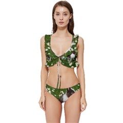 Rabbit Low Cut Ruffle Edge Bikini Set by artworkshop