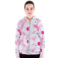 Wallpaper Pink Women s Zipper Hoodie by Luxe2Comfy