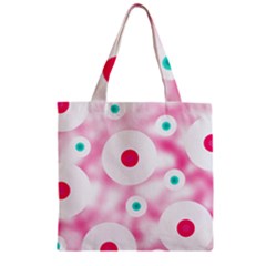 Wallpaper Pink Zipper Grocery Tote Bag