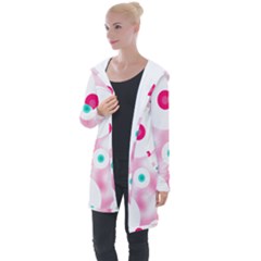 Wallpaper Pink Longline Hooded Cardigan