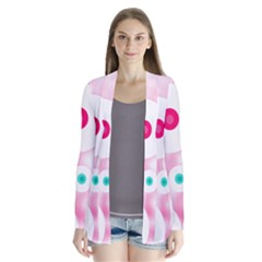 Wallpaper Pink Drape Collar Cardigan