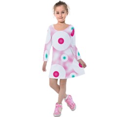 Wallpaper Pink Kids  Long Sleeve Velvet Dress