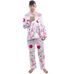 Wallpaper Pink Men s Long Sleeve Satin Pajamas Set by Luxe2Comfy