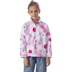 Wallpaper Pink Kids  Half Zip Hoodie by Luxe2Comfy