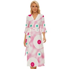 Wallpaper Pink Midsummer Wrap Dress by Luxe2Comfy