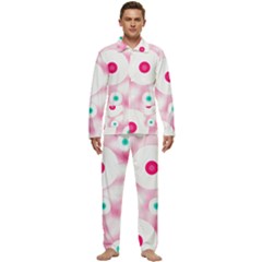 Wallpaper Pink Men s Long Sleeve Velvet Pocket Pajamas Set by Luxe2Comfy