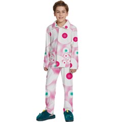 Wallpaper Pink Kids  Long Sleeve Velvet Pajamas Set by Luxe2Comfy