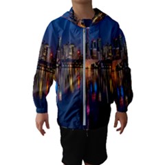 Seaside River Kids  Hooded Windbreaker by artworkshop