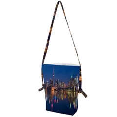 Seaside River Folding Shoulder Bag by artworkshop