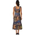 Seaside River Tie-Strap Tiered Midi Chiffon Dress View4