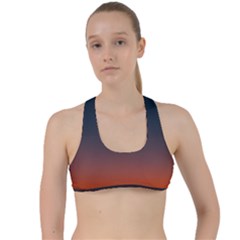 Sky Gradient Criss Cross Racerback Sports Bra by artworkshop