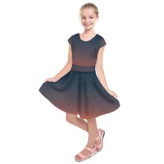 Sky Gradient Kids  Short Sleeve Dress by artworkshop