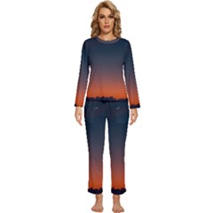 Sky Gradient Womens  Long Sleeve Lightweight Pajamas Set by artworkshop