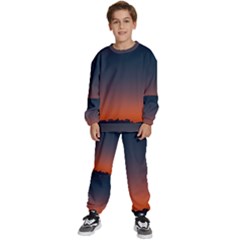 Sky Gradient Kids  Sweatshirt Set by artworkshop