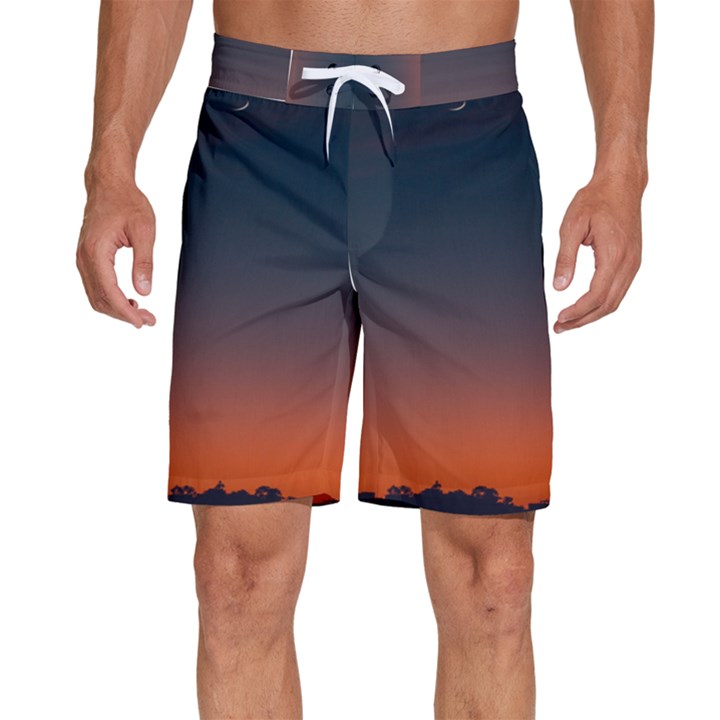 Sky Gradient Men s Beach Shorts