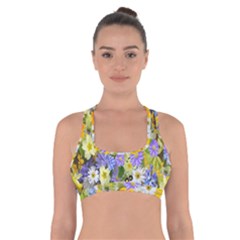 Spring Flowers Cross Back Sports Bra by artworkshop