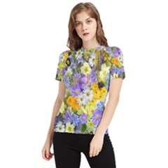 Spring Flowers Women s Short Sleeve Rash Guard by artworkshop