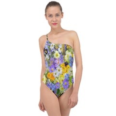 Spring Flowers Classic One Shoulder Swimsuit by artworkshop