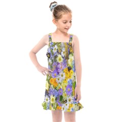 Spring Flowers Kids  Overall Dress by artworkshop