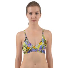 Spring Flowers Wrap Around Bikini Top by artworkshop