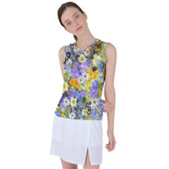 Spring Flowers Women s Sleeveless Sports Top by artworkshop