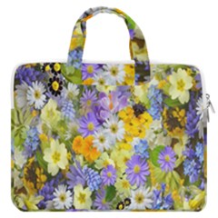 Spring Flowers Macbook Pro 16  Double Pocket Laptop Bag  by artworkshop