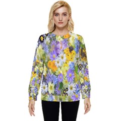 Spring Flowers Hidden Pocket Sweatshirt by artworkshop