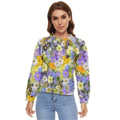 Spring Flowers Women s Long Sleeve Raglan Tee