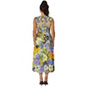 Spring Flowers Sleeveless Round Neck Midi Dress View4