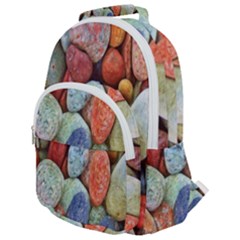 Stones Rounded Multi Pocket Backpack by artworkshop