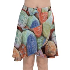 Stones Chiffon Wrap Front Skirt by artworkshop