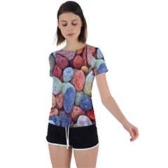 Stones Back Circle Cutout Sports Tee by artworkshop