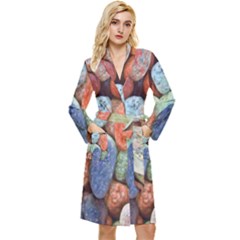 Stones Long Sleeve Velvet Robe by artworkshop