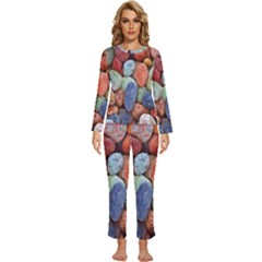 Stones Womens  Long Sleeve Lightweight Pajamas Set by artworkshop