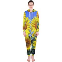 Sunflower Gift Hooded Jumpsuit (ladies)