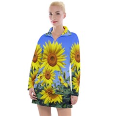 Sunflower Gift Women s Long Sleeve Casual Dress