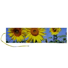 Sunflower Gift Roll Up Canvas Pencil Holder (l) by artworkshop