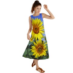 Sunflower Gift Summer Maxi Dress by artworkshop