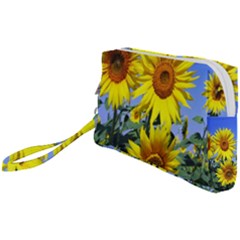 Sunflower Gift Wristlet Pouch Bag (small) by artworkshop