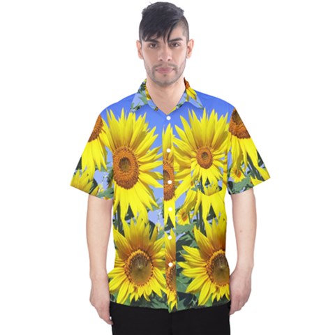 Sunflower Gift Men s Hawaii Shirt by artworkshop