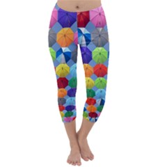 Umbrella Capri Winter Leggings  by artworkshop